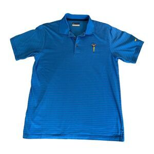 Jack Nicklaus StayDri Golf Polo Shirt Mens XL Blue Stripe Short Sleeve Bear